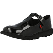 Kickers Kick T Black School Shoes