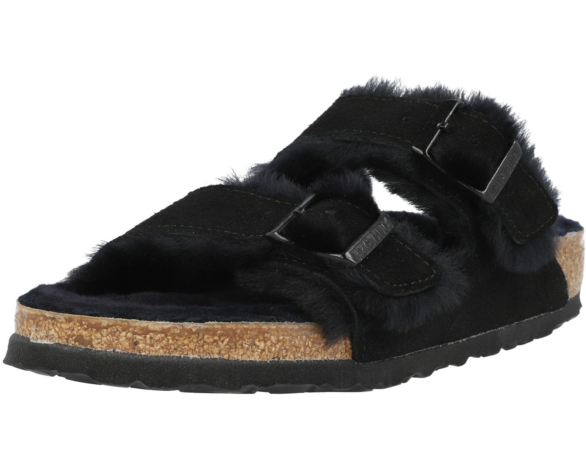 Birkenstock Arizona Shearling Black Sandals