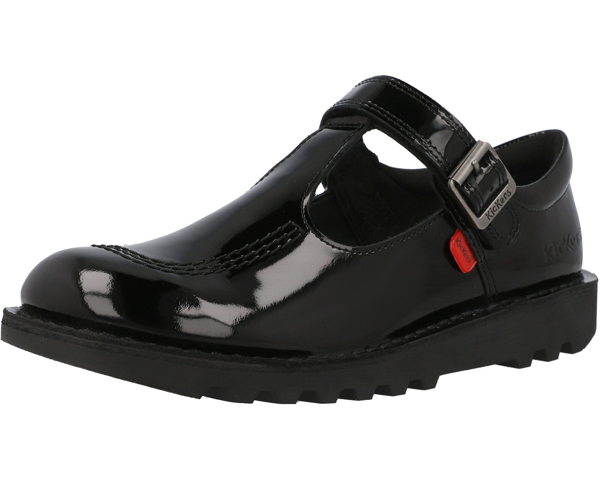 Kickers Kick T Black Patent Shoes