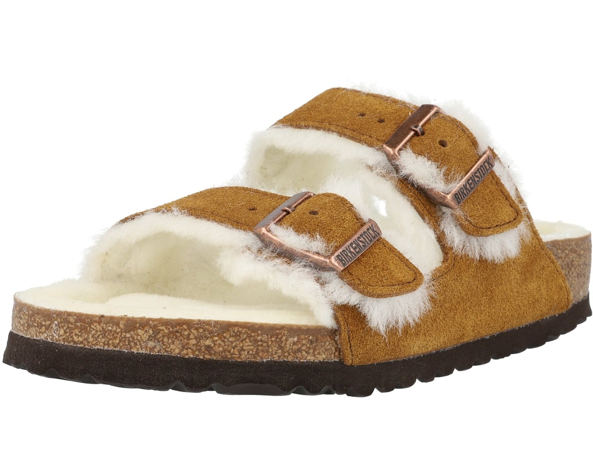 Birkenstock Arizona Shearling Mink Sandals