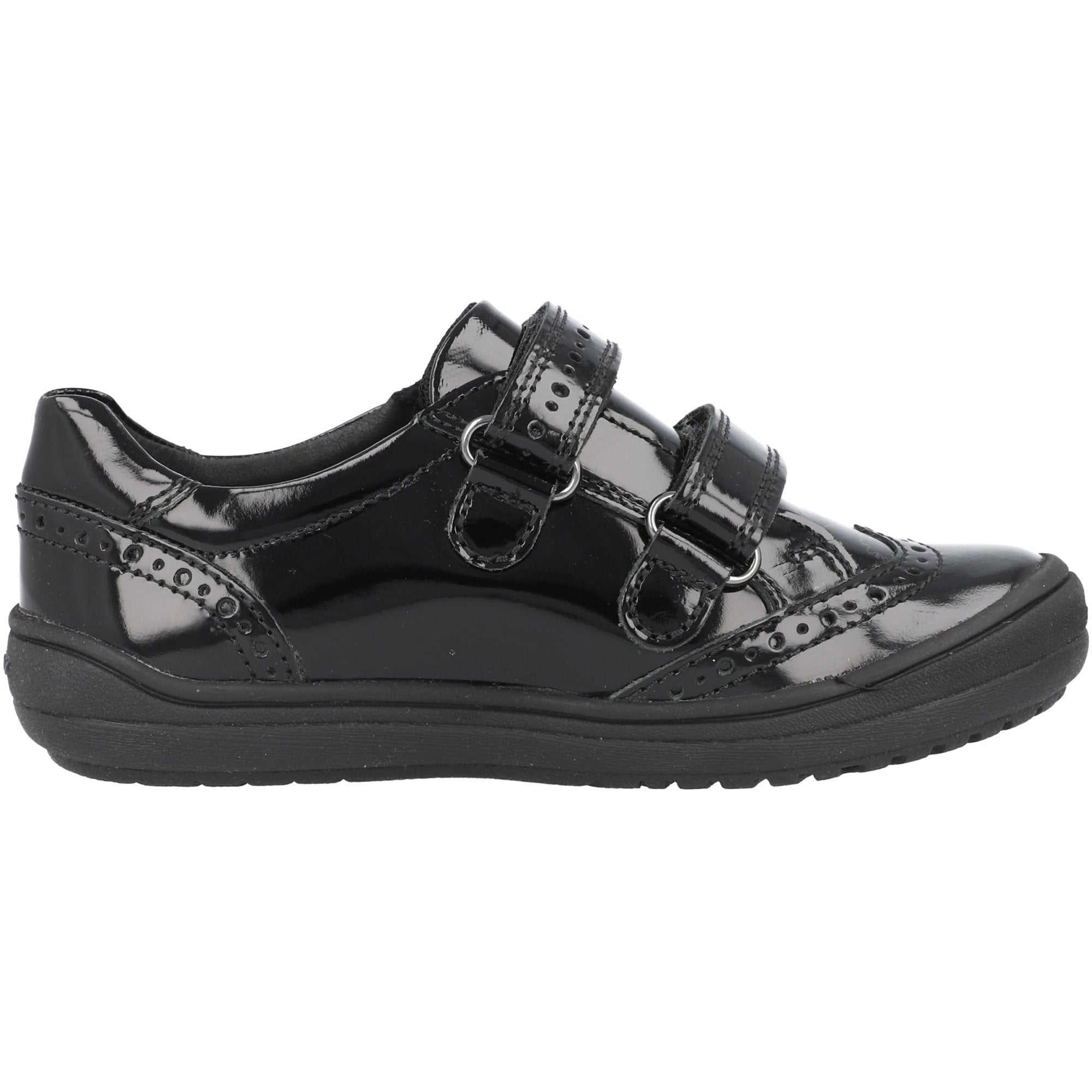 Geox J Hadriel G Black School Shoes