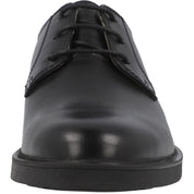 Geox Zheeno Black Leather School Shoes