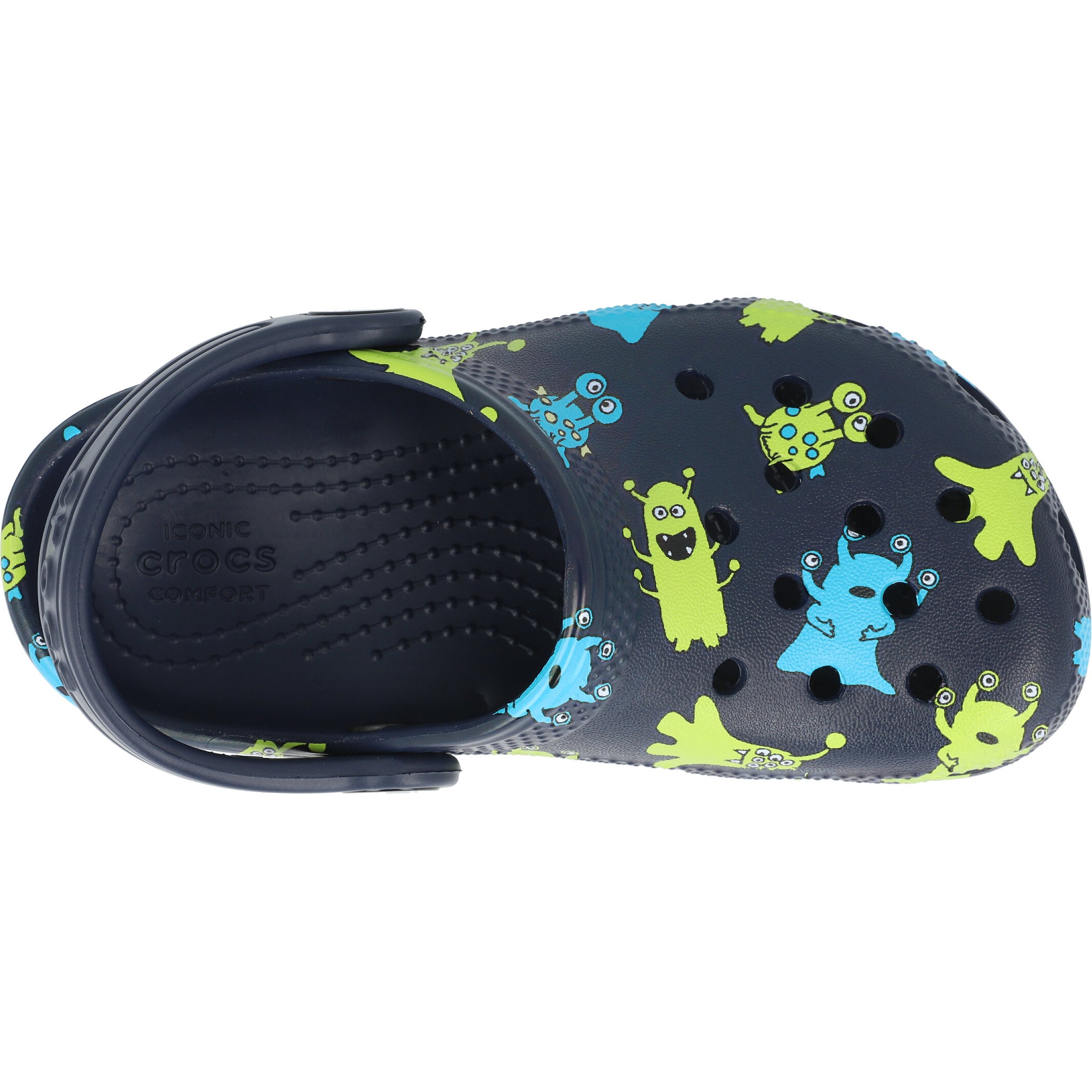 Crocs Kids Classic Monster Print Clog Navy