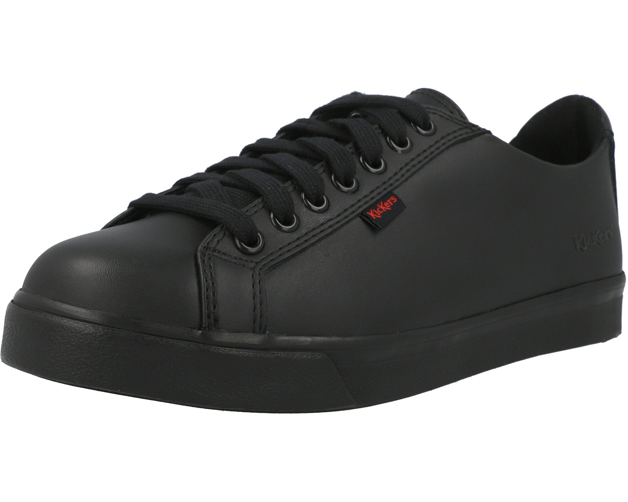 Kickers Tovni Lacer Black School Shoes