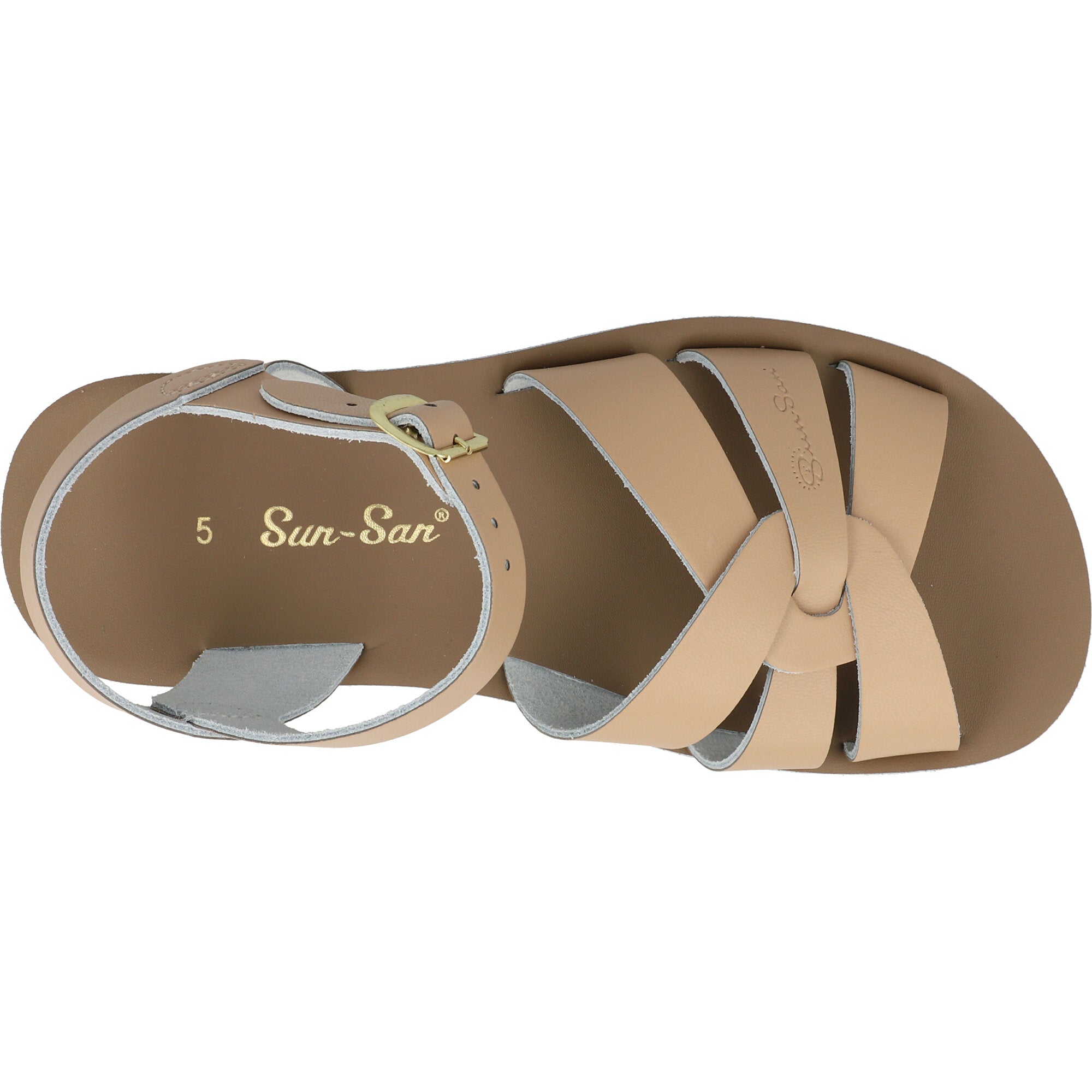 Salt-Water Sun-San Swimmer Latte Sandals