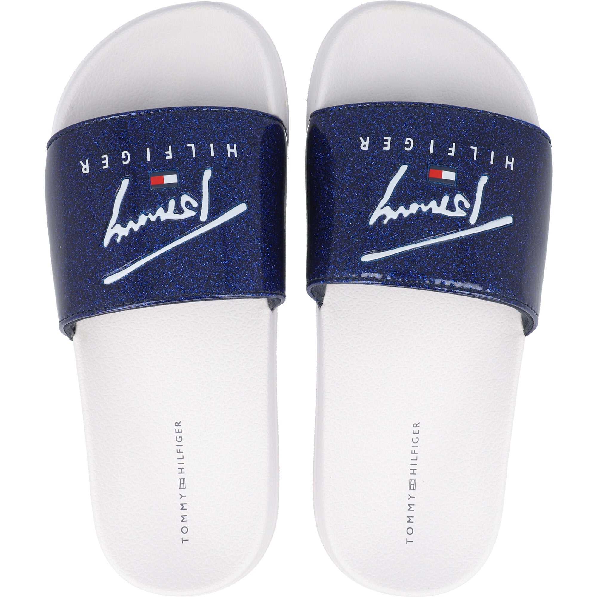 Tommy Hilfiger Blue Glitter Slides