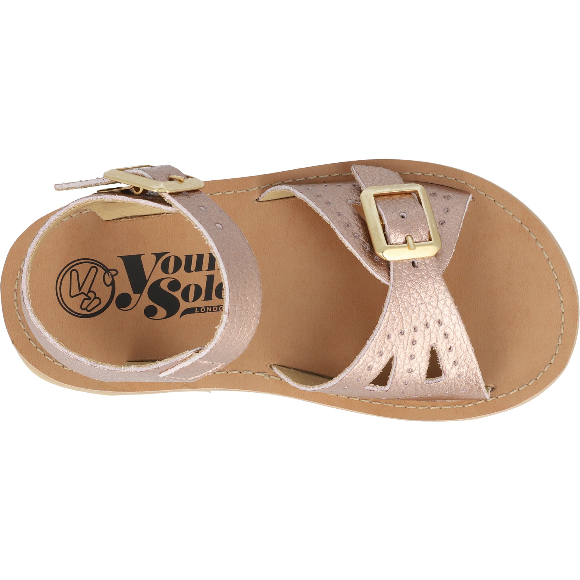 Young Soles Pearl Rose Gold Vegan Sandals