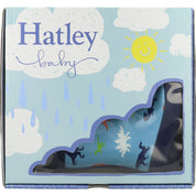 Hatley Shiny Rain Boots Dinos Blue