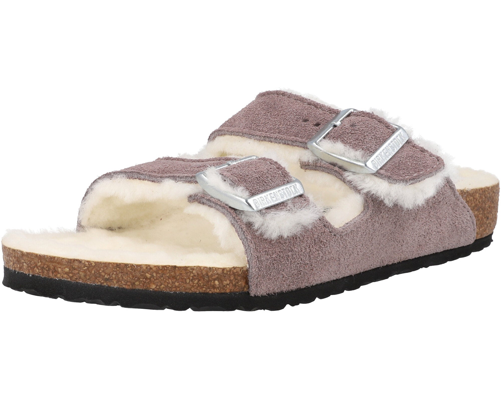 Birkenstock Arizona Shearling Faded Purple Kids Sandals