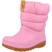 Crocs Kids Classic Neo Puff Pink Tweed Boots