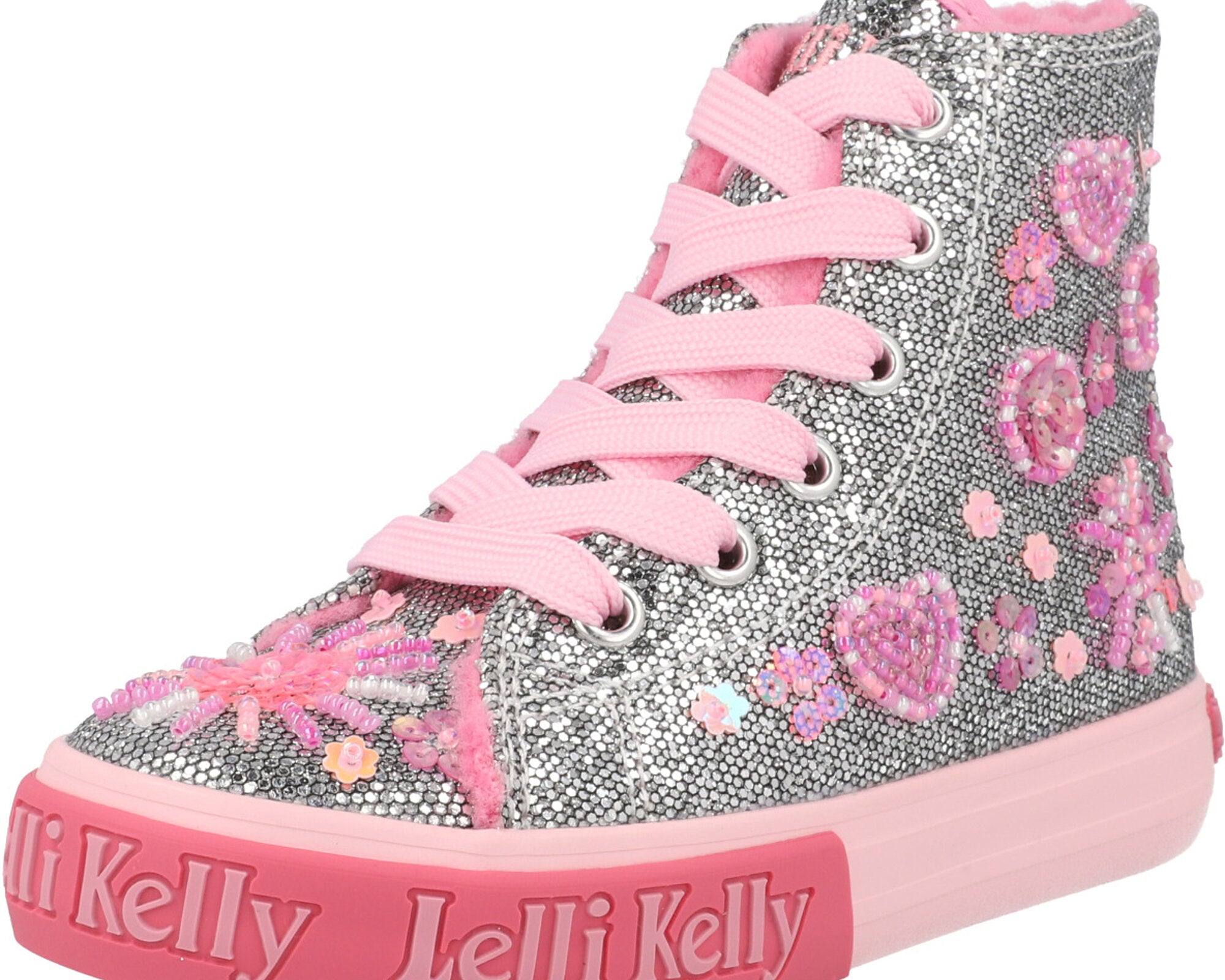 Lelli Kelly Dafne Silver High-Top Trainers