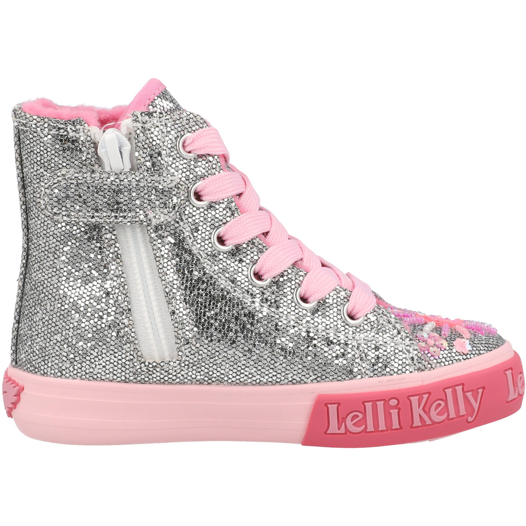 Lelli Kelly Dafne Silver High-Top Trainers