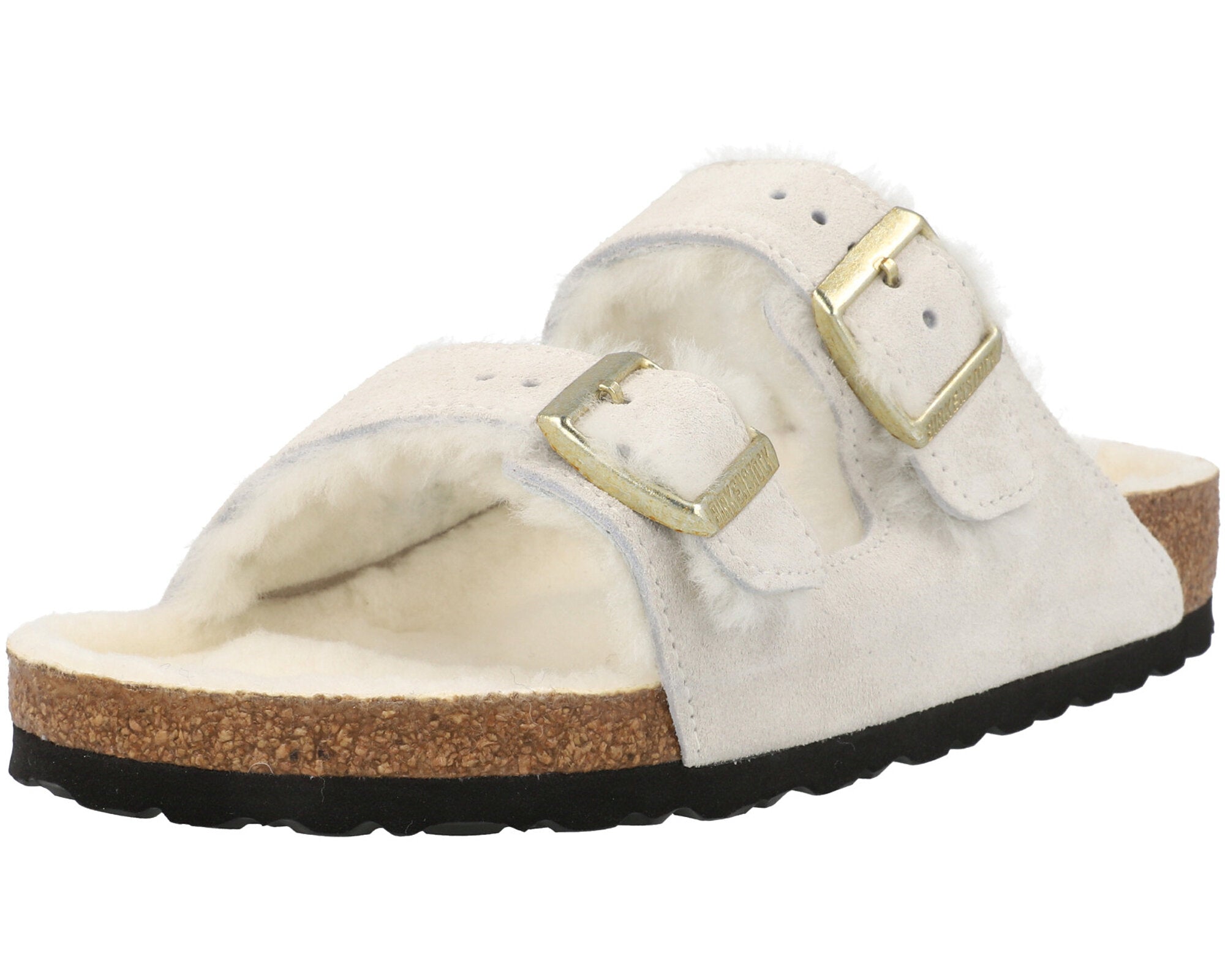 Birkenstock Arizona Shearling Antique White Sandals