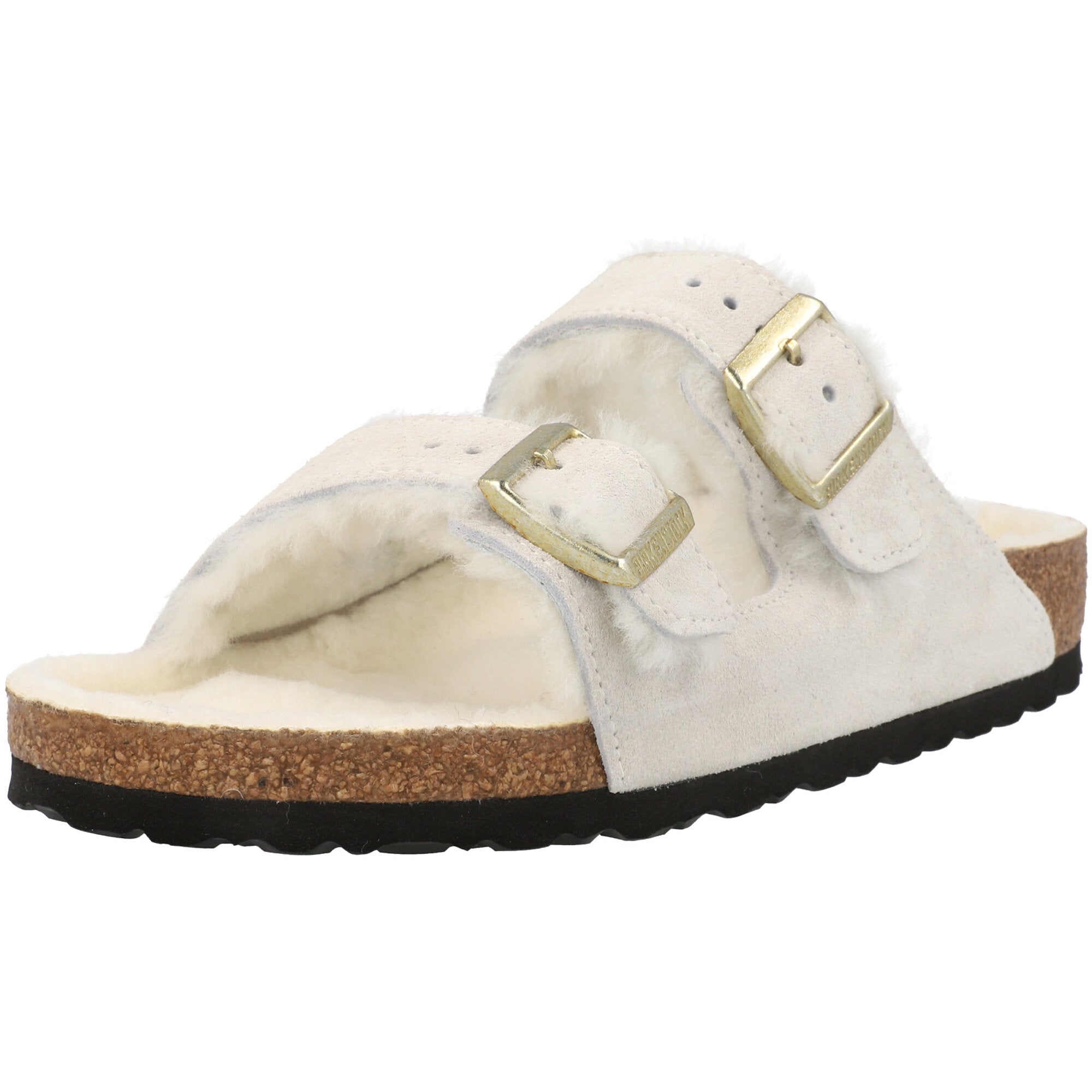 Birkenstock Arizona Shearling Antique White Sandals