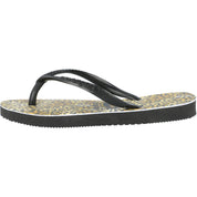 Havaianas Kids Slim Leopard Black Flip Flops