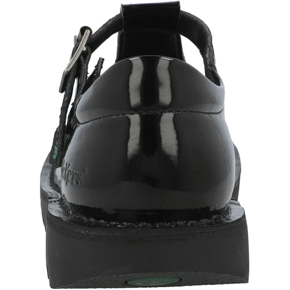 Kickers Kick T Vegan J Black School Shoes